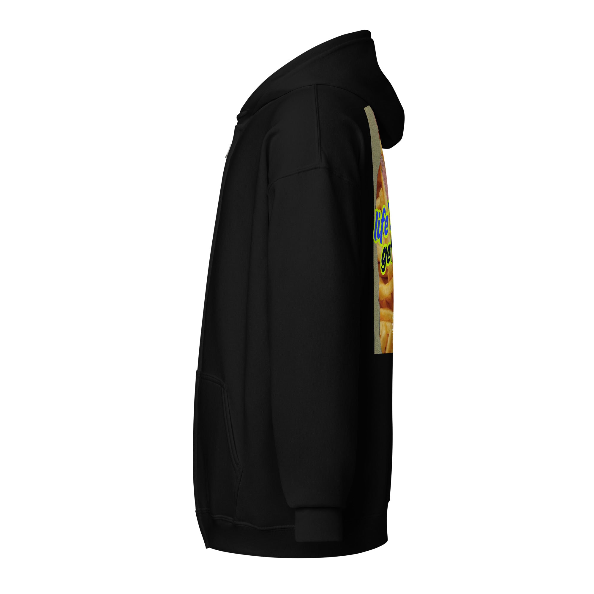 トップス wjk heavy ounce zip foodie black M Unisex heavy blend zip hoodie – Fries with benefits